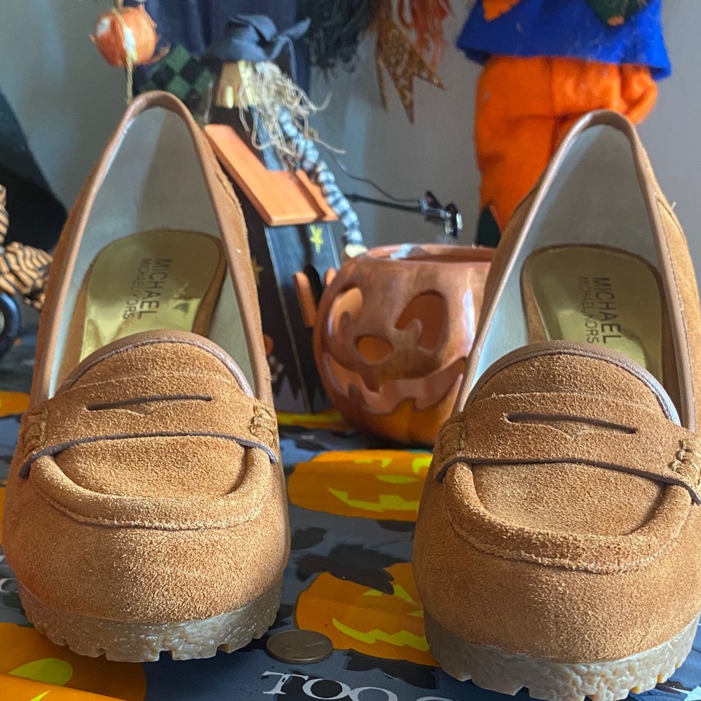 Michael Kors Brown Suede Loafers